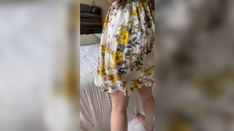 Watch Emma Claire Aka Midwestemma In Flowerdress Getting Pussy Fingered