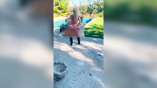 Britney Spears Teasing While Wearing Bikini Outdoor Video