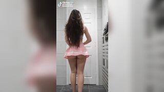 Nakedttoff Young Babe Strip Teasing While Dancing on Cam Tiktok Video