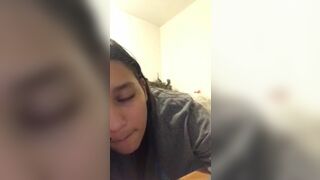 Gorgeous bored young twerking on periscope