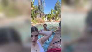 Emma Kotos Hot Babes Sucking Tits And Kissing In The Pool While Steaming Video