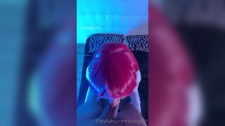 Lovingeli1 Red Head Hoe Giving Deep Sloppy Blowjob in Makima Cosplay Onlyfans Video