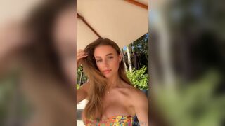 Hailey Exposed her Puffy Tits While Filming Herself At outdoor Onlyfans Video