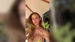 Hailey Exposed her Puffy Tits While Filming Herself At outdoor Onlyfans Video