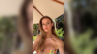 Hailey Exposed her Puffy Tits While Filming Herself At outdoor Onlyfans Video