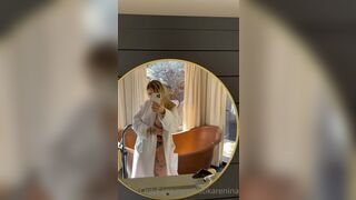 Katikarenina Tattooed Blonde Love to Shows her Sexy Tits and Figure in Mirror Onlyfans Video