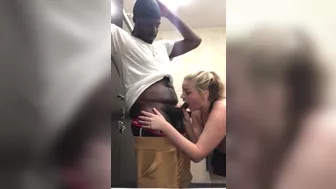 White Girl Sucks BBC at local Bar