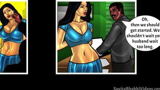 Savita Bhabhi kissed her boss by making her husband sit outside the cabin
 Indian Video