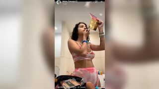 Malu Trevejo Sexy Thot Doing Makeups Instagram Live Video