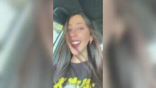 Gummies15 Shows Her Big Pierced Tits In The Car OnlyFans Video