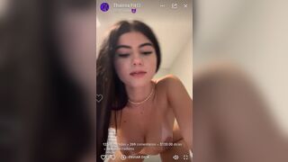 Thaissa Fit Busty Babe Showing Off Big booty and Takes Out Curvy Tits On Live Video