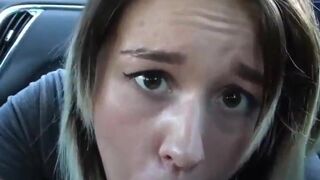 Fantastic blowjob in the car