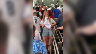 England Fan Worldcup 22 Lifts Up Her Shirt And Showed Off Nude Boobs Viral Leak Video