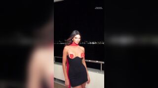 Kendall Jenner Pasties Dress Candid Video Leaked