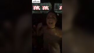 Dancing wet girls show boobs