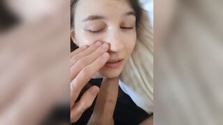 Today in cum tuesday a pretty girl who isnt very happy with cum on her face.