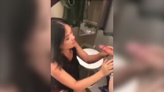 Today an Asian girl letting a guy cum in her mouth, this good girl swallows it all.