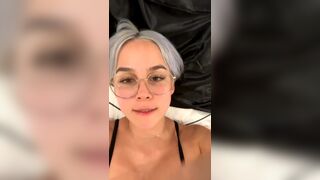 Vitacelestine Touching Big Tits Exposing Her Hairy Pussy While Naked Video