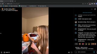 Caroline Zalog Halloween Livestream Tryon And Bendover Booty Tease Onlyfans Video