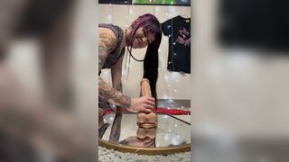 Digitalprincxss Tease a Dildo and Sitting on it till Gets Orgasm Onlyfans Video