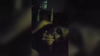 Latina Sucking until Facial Showing Feet