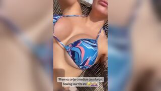 Ebanie Bridges Leaked – Naked Boob Teasing Outdoor Video