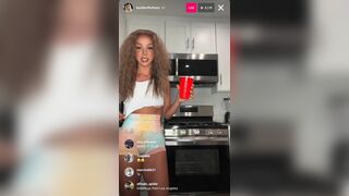 Brittany Renner Exposed her Camel toe and Nipples in Live Strem Video