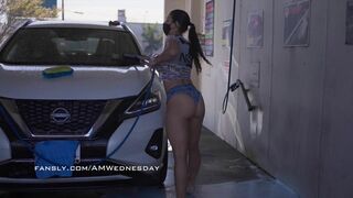 Amwednesday Carwash Stripteasing Taking Off Cloths Going Fully Naked Fansly Video