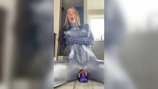 Noturhoneybb Riding Dildo In Spiderwoman Cosplay Video