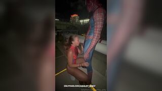 Ashley Aoky- The Amazing Spidergirl and Spiderman Sextape In Public