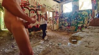 GentlyPerv Urbex Flashing with Handjob a Cute Nasty Girl Loves Cum Video