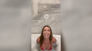 Nicky Gile Showing her Booty While Weraing Bikini in Bathtub Live Video