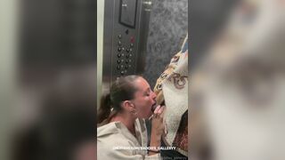 Ashley Aoky Gicing Deep Blowjob to a BBC in Public Elevator Onlyfans Video