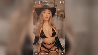 Lyna Perez Cow Girl Striptease