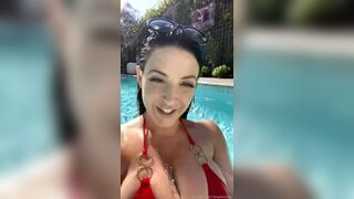 Hot Angela White Big Tits in the Pool