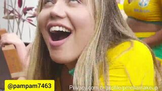 Pamella Makeup Brazilian Cheerleader Outdoor Orgy Party Part 2