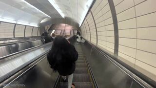 Mia Money Risky Blowjob in NYC Public Train