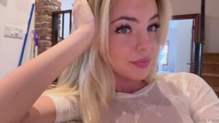 Emma Kotos Blonde Shows her Curvy Figure in See Through Onlyfans Video