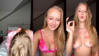 Littlepolishangel Deeply Sucking Dildo After Getting Naked Video