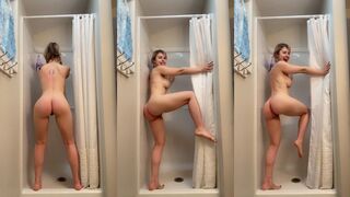 Young Beauty Shaking her Red Butt Cheeks While Naked in Bathroom Video