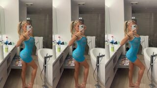 Breckie Hill Wearing Sexy Blue Seethrough Onlyfans Video