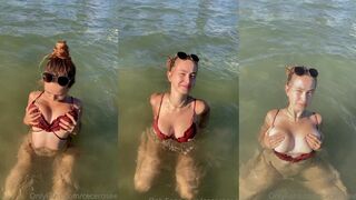 Cece Rose Takes Her Tits Out In The Beach OnlyFans Video