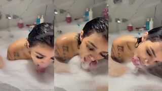 Karely Ruiz Big Titty Latina Sucking BF's Cock in Bathtub Onlyfans Video