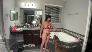 Strawberrytabby Teasing Thicc Ass And Tits In Bathtub Video