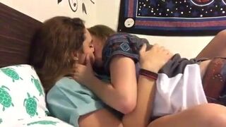 Amateur Lesbian Kiss