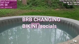 TheNicoleT Bikini Try On Haul In Mini Pool Video