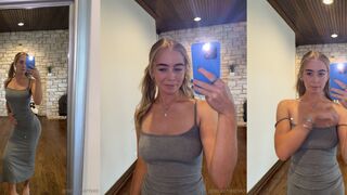 Grace Charis Love to Shows her Curvy Boobs in Mirror Onlyfans Video