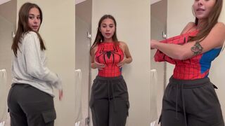 Sophieraiin Spider Girl Topless Tease Video Leaked