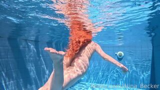 Alina Becker Shows Ass And Playing Tits Under Water Fansly Video