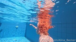 Alina Becker Shows Ass And Playing Tits Under Water Fansly Video